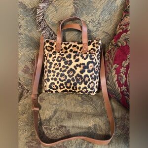 Madewell The Small Transport Crossbody in Leopard Calf Hair by Madewell.